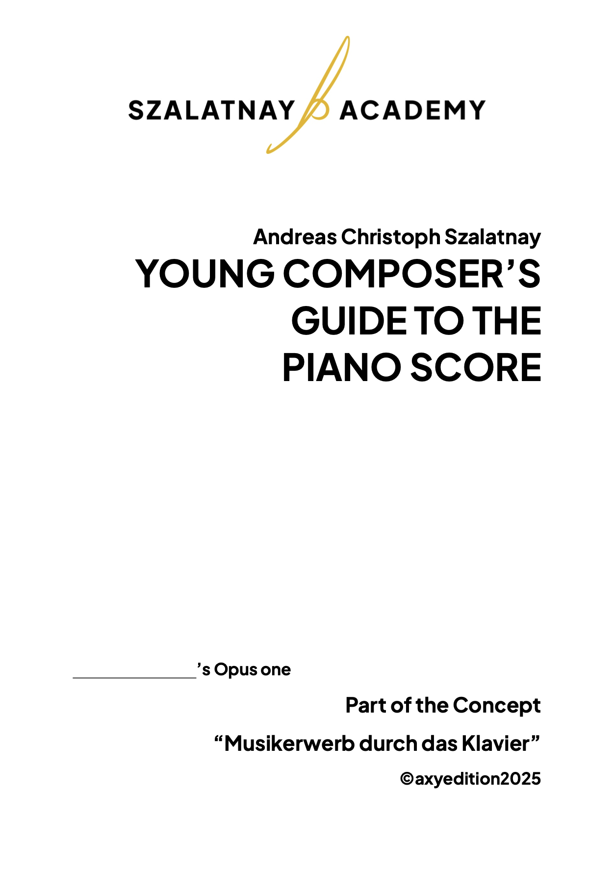 Young Composer's Guide to the Piano Score